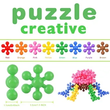 KASHIAOTE 250-Piece Colorful Building Blocks for Kids