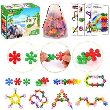 KASHIAOTE 250-Piece Colorful Building Blocks for Kids