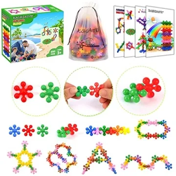 KASHIAOTE 250-Piece Colorful Building Blocks for Kids
