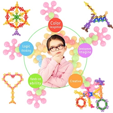 KASHIAOTE 250-Piece Colorful Building Blocks for Kids