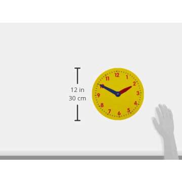 Didax Educational Resources Magnetic Demonstration Clock Math Manipulative, 12 inch diameter