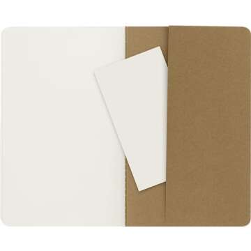 Moleskine Cahier Journal, Soft Cover, Large (5" x 8.25") Ruled/Lined, Black, 80 Pages (Set of 3)