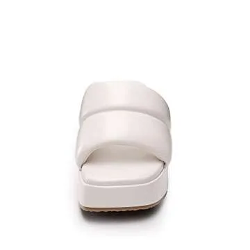 DREAM PAIRS Womens Slip on Slides Wedges Platform Cute Walking Comfort Sandals