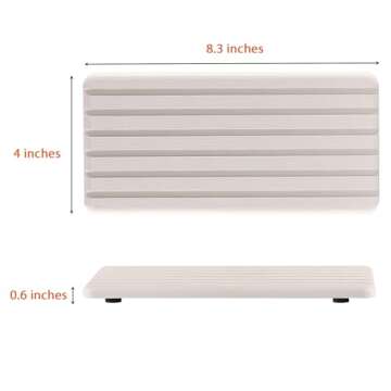 NiuYichee 2 PCS Water Absorbent Diatomite Coasters Rectangle, Grooved Design, Water Absorbing Stone Used for Hand Soaps & Plants & toiletries in The Modern Home