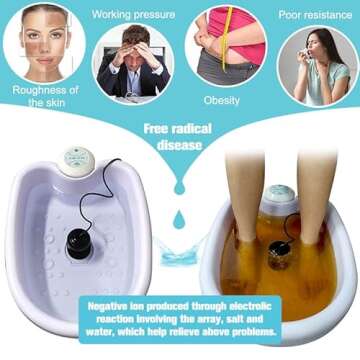 MAXEXA Ionic Foot Bath Detox Machine, Portable Spa That Removes Toxins, Feet Soak Personal Cleanse B...