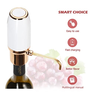 Winirina Electric Wine Aerator Dispenser Stylish USB Rechargeable