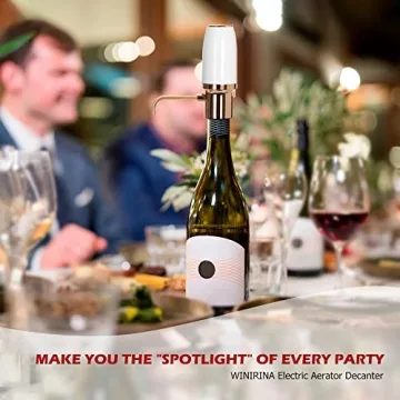 Winirina Electric Wine Aerator Dispenser Stylish USB Rechargeable