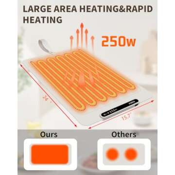 Food Warming Mat,Electric Warming Tray Food Warmer with Adjustable Temperature,Rollable Potable Sili...