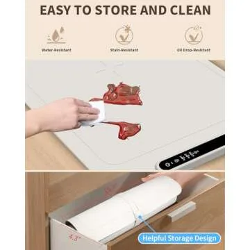 Electric Food Warming Mat with Adjustable Heat Settings and Rollable Design