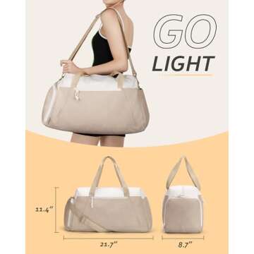 BAGSMART Foldable Travel Duffle Bag - Gym & Travel Gear