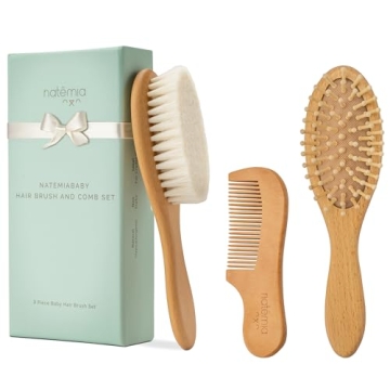 Natemia Baby Hair Brush and Comb Set - Gentle Care Essentials for Newborns