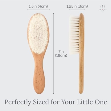 Natemia Baby Hair Brush Set for Gentle Grooming