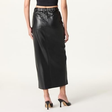 Chic Larissa Vegan Leather Maxi Skirt for Elegant Style
