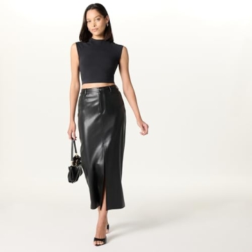 Chic Larissa Vegan Leather Maxi Skirt for Elegant Style