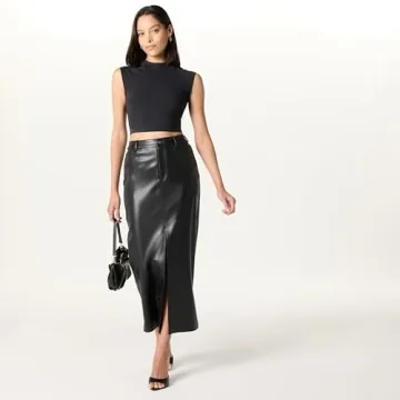 Chic Larissa Vegan Leather Maxi Skirt for Elegant Style