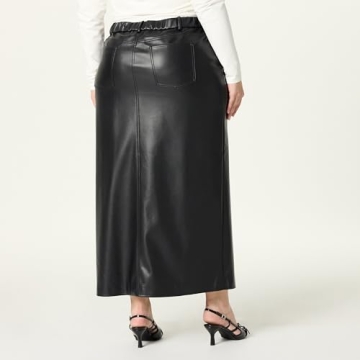 Chic Larissa Vegan Leather Maxi Skirt for Elegant Style