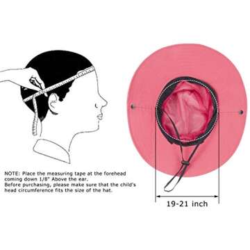 Toddler Child Kids Girls Summer Sun Hat Wide Brim UV Protection Hats Floppy Bucket Cap for Beach Fis...