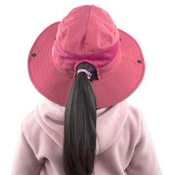 Toddler Child Kids Girls Summer Sun Hat Wide Brim UV Protection Hats Floppy Bucket Cap for Beach Fishing Gardening Pure Watermelon Red