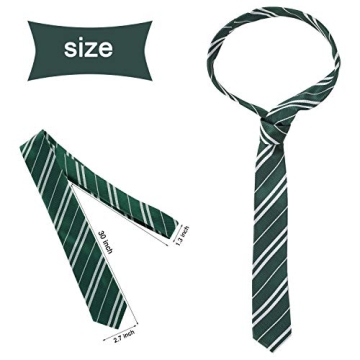Funnlot Green Necktie for Halloween and Cosplay Costumes