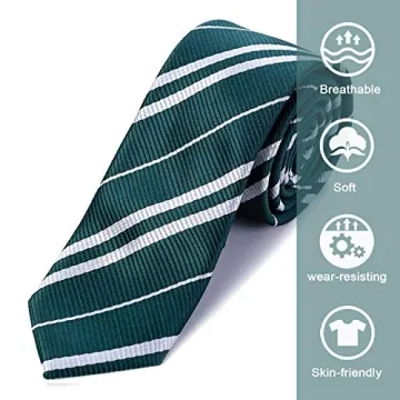 Funnlot Green Necktie for Halloween and Cosplay Costumes