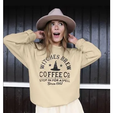 DUTUT Halloween Witches Brew Sweatshirt for Women