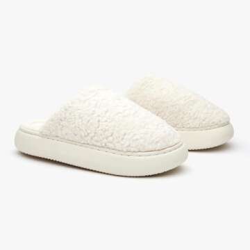 Weestep Women's Faux Fur Memory Foam House Slippers
