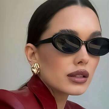 VIA LEECA Retro Oval Sunglasses for Trendy Summer Style