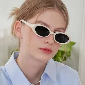 VIA LEECA Retro Oval Sunglasses for Trendy Summer Style