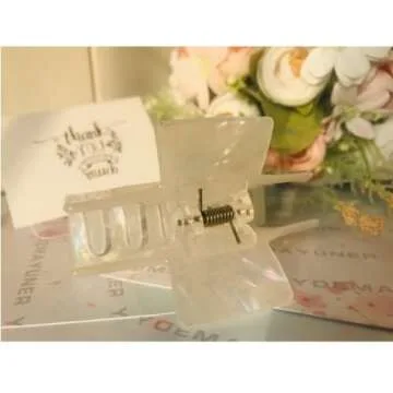 Checkered Hair Claw Clips for Women Girls Fashion Hair Clips for Styling Claw Clamps Thick Hair Retro Rectangle Shape, YOEMAYUNER (1PC White)