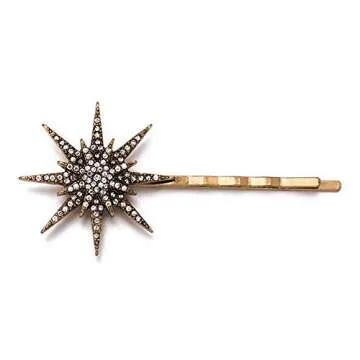 Vintage Rhinestone Moon Snowflake Star Hair Clips for Women
