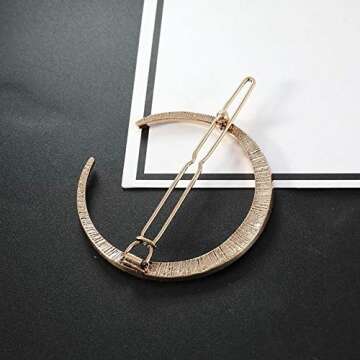 Numblartd Vintage Rhinestone Moon Snowflake Star Hair Clip Bobby Pins - Women Lady Alloy Barrettes Hairpin Side Clip Hair Accessories