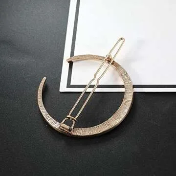 Vintage Rhinestone Moon Snowflake Star Hair Clips for Women