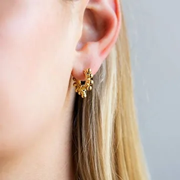 Stylish MEVECCO Gold Dainty Huggie Hoop Earrings for Women