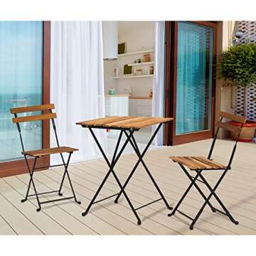 SUNBURY Outdoor 3 Piece Bistro Set for Patio Dining