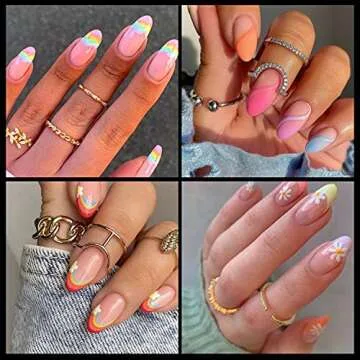 INENK Medium Almond Gel X Nail Tips Extension - 240PCS Clear Soft Gel Full Cover Nail Tips, M Square...