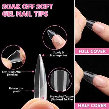 INENK Gel Nail Tips Extension - 240PCS for Nail Art