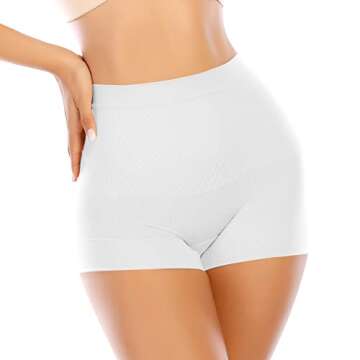 Seamless Shaping Boyshorts Panties for Women Slip Shorts Under Dress Shapewear Shorts Tummy Control ...