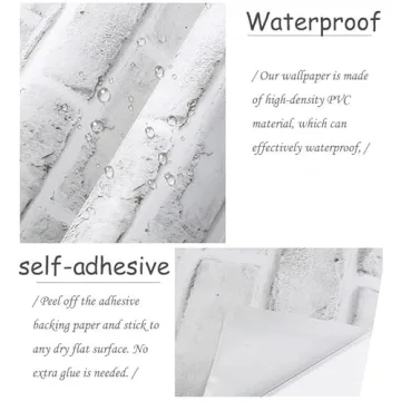 Cohoo Home Peel Stick Brick Wallpaper 3D Effect