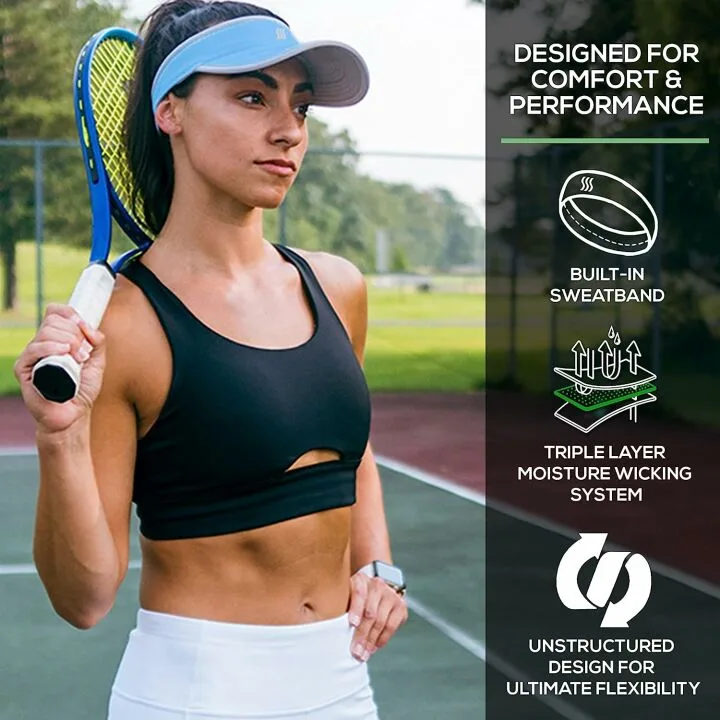 SAAKA Women’s Adjustable Sport Visor for Active Lifestyle
