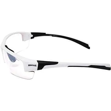 Global Vision Hercules 7 Auto-Darkening Clear to Smoke Lens Transitional ANSI Z87.1 Safety Sunglasses Glasses Photochromic (White)