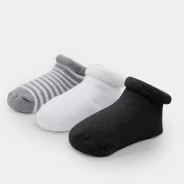Kushies Terry Socks for Newborns - Stylish & Cozy