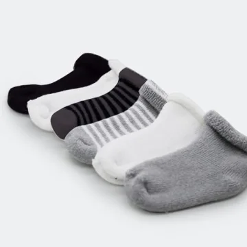 Kushies Terry Socks for Newborns - Stylish & Cozy