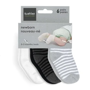 Kushies Terry Socks for Newborns - Stylish & Cozy