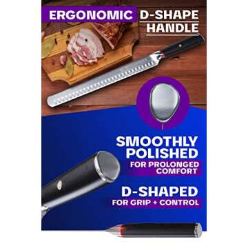 Dalstrong Slicing & Carving Knife - 12 inch Slicer - Phantom Series - Japanese High-Carbon AUS8 Steel - Pakkawood Handle - Kitchen Knife - Brisket Knife - Sheath Included