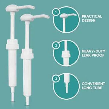 Gallon Pump Dispenser - Dispenses 1 Ounce Per Stroke - for Plastic or Glass Bottles – Heavy-Duty Leak Proof for Commercial and Household Use – BPA Free 38/400 (Pack of 4)