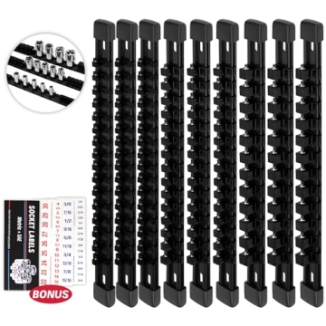 Heavy Duty Socket Organizer Set with Labels
