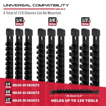 Heavy Duty Socket Organizer Set with Labels