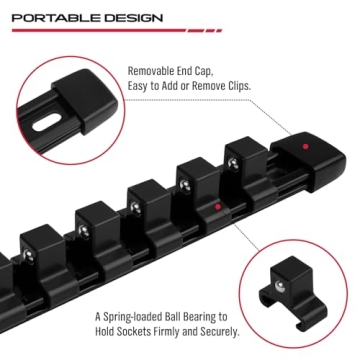 Heavy Duty Socket Organizer Set with Labels