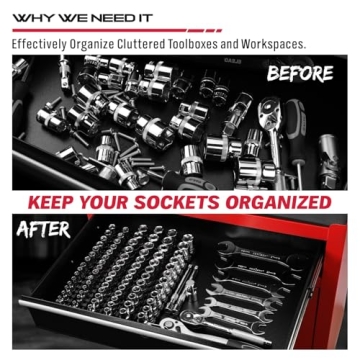 Heavy Duty Socket Organizer Set with Labels