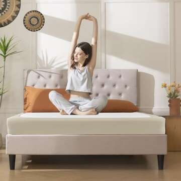 Biscaynebay Decorative Box Spring Cover King & Cal King Size, Light Camel Luxurious Jersey Knitting Stretchy Wrap Around 4 Sides Bed Skirt for Home/Hotels, Easy Fit Wrinkle Free Machine Washable